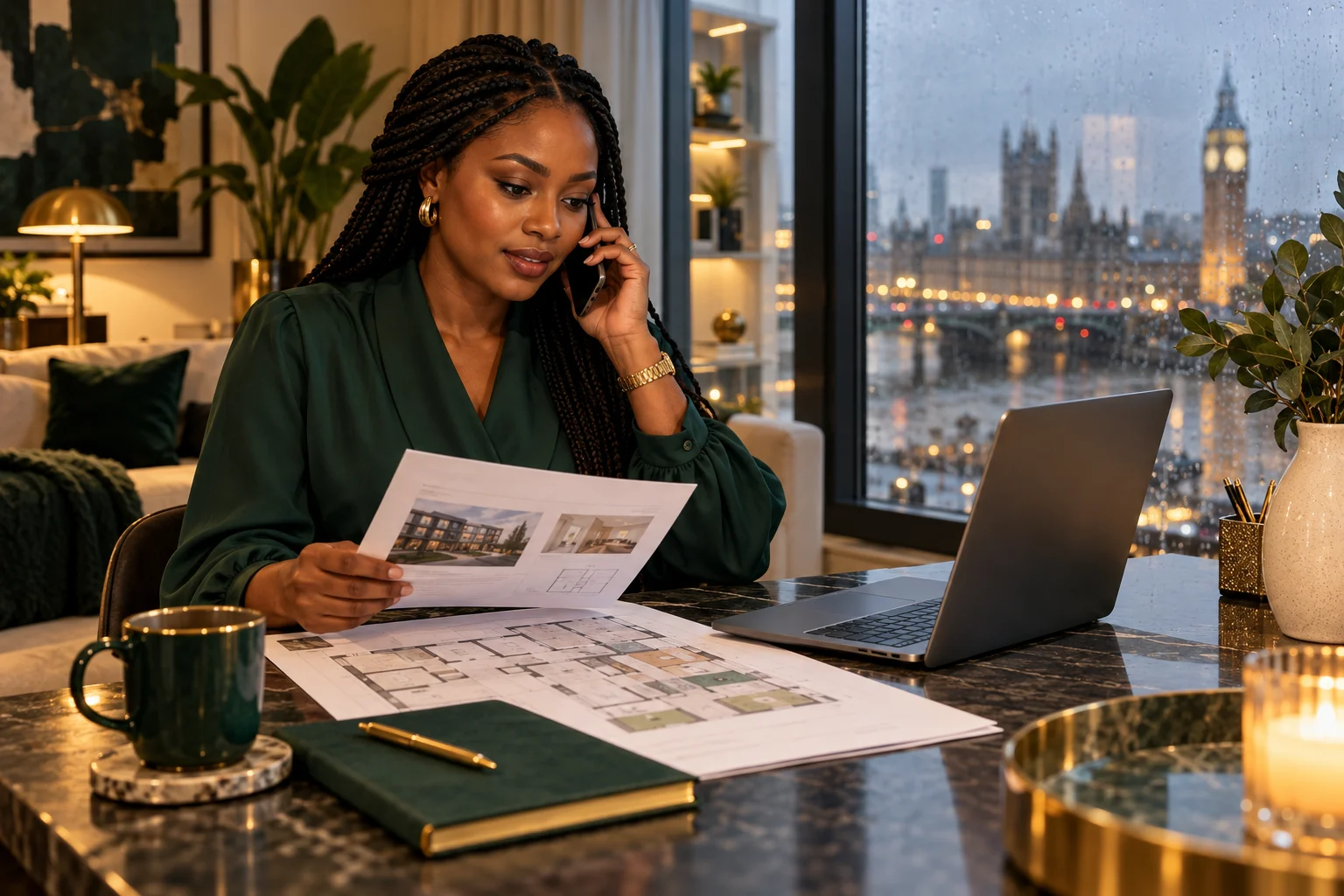 A buyer abroad reflecting on a property purchase back home