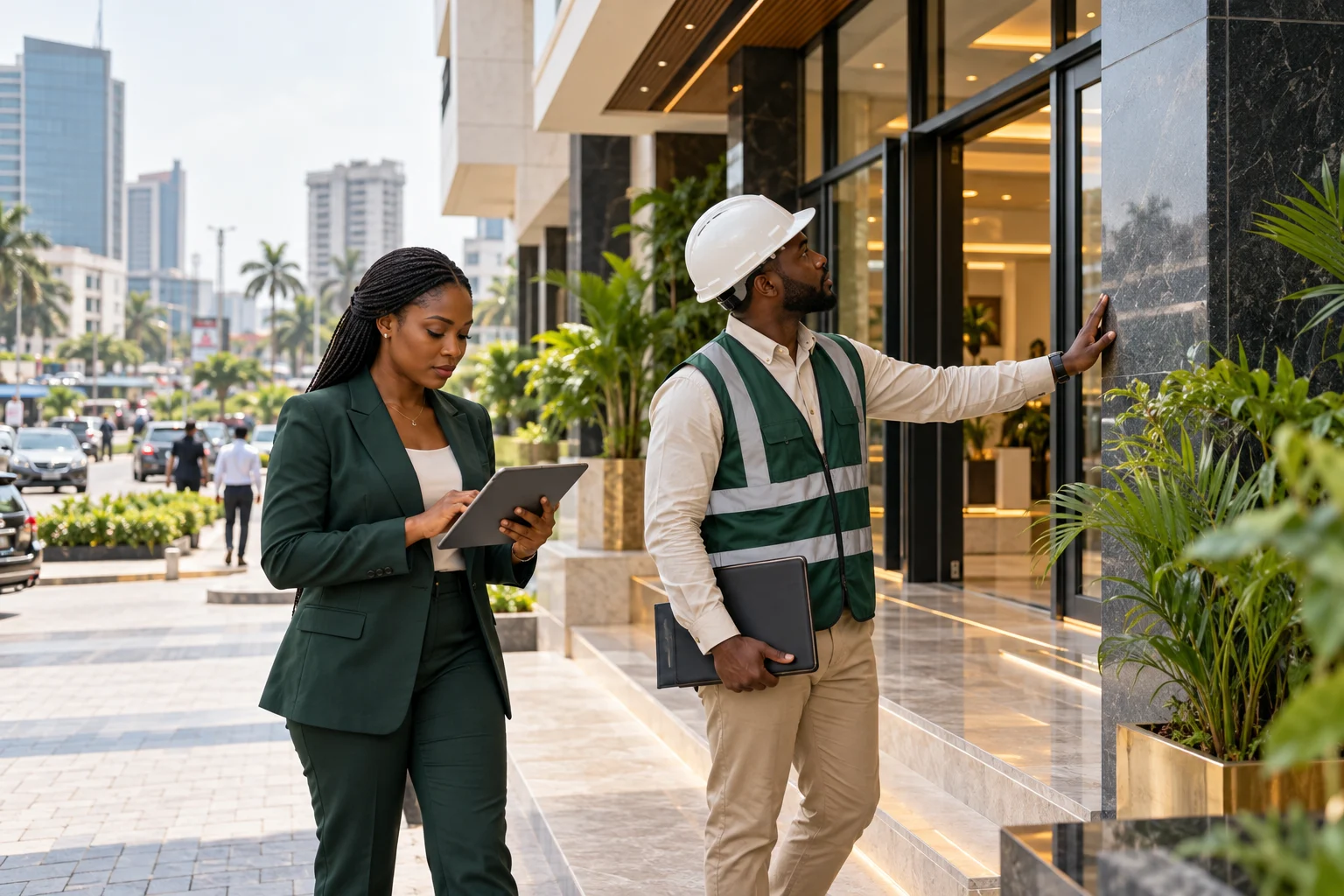 A consultant coordinating an on-site assessment
